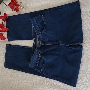 Women's Lee Jeans Riders Relaxed Fit Straight Leg 5 Pocket Blue 10M 1% Spandex